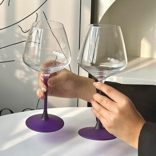 浪漫ins风勃艮第红酒杯高颜值玻璃杯高脚杯葡萄酒杯家用甜果酒杯