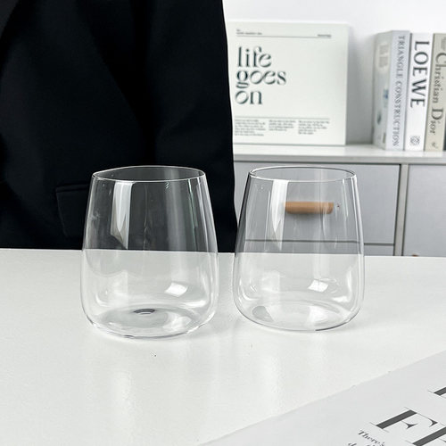 简约ins风透明超薄玻璃杯家用创意鸡尾酒杯果汁杯喝水杯情侣杯