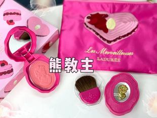 现货日本本土 LADUREE拉杜丽玫红浮雕肖像花瓣腮红玫瑰唇膏限定