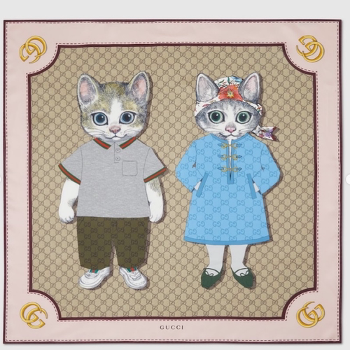 日本本土代购GUCCI 联名 樋口裕子 限量猫咪包挂件钥匙扣帽子卡包