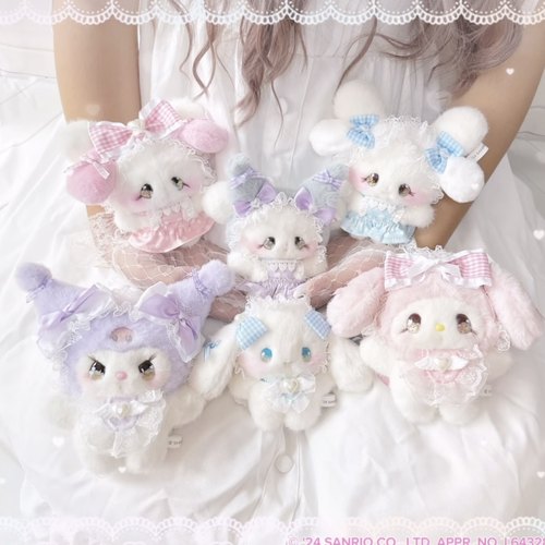 日本本土pream 联名 三丽鸥毛绒玩偶洛丽塔抱偶玉桂库洛米美乐蒂