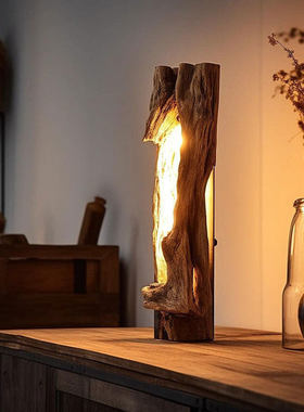 侘寂风创意小众台灯摆件