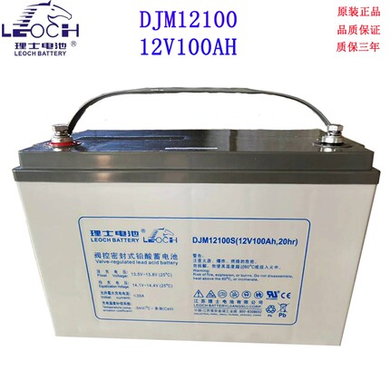 LEOCH理士 DJM12100 12V100AH免维护铅酸蓄电池UPS电源机房备用
