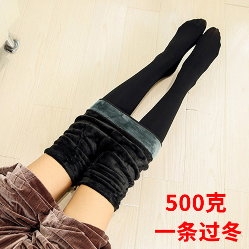 500克冬季高腰连体女外穿加绒