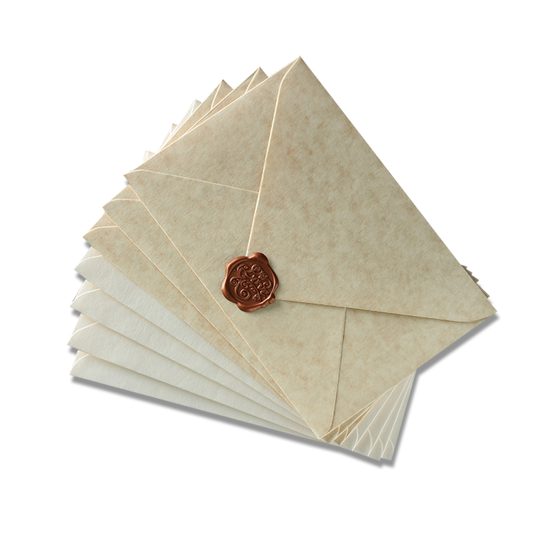 信封信纸牛皮纸套装 亚麻加厚好看的中式情书 可爱简约闺蜜贺卡袋