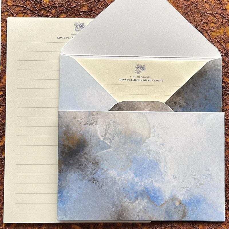 中国古风水墨画信封信纸套装加厚浪漫情书明信片送同学爱豆贺卡袋