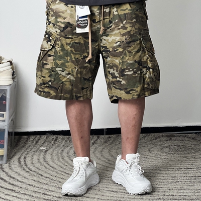 日系树枝纹迷彩多袋工装短裤
