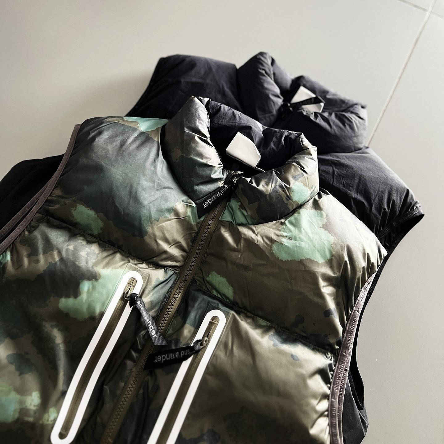 25AW日系联名野人And-W防水山系户外运动迷彩3M反光棉马甲立领潮