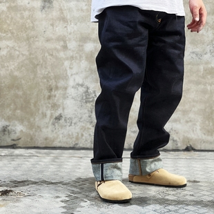 原始公社 直筒 日单进口冈山16盎重磅Vintage原浆赤耳DENIM牛仔裤