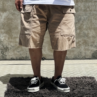 旦 宽版 BEMS薄款 五分短裤 阔型Cityboy潮 灯芯绒多袋工装 25AW日系元