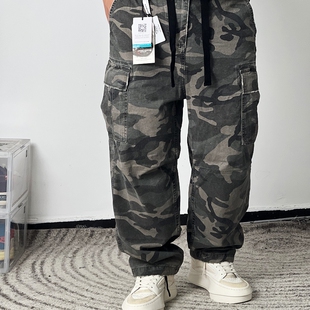 平替潮流 复古迷彩Cleanfit多袋做旧磨边宽松工装伞兵裤Realtree