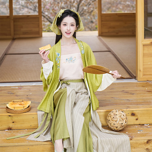 食瓜天 清水溪汉初宋制汉服舒适天丝半袖宋裤夏季春夏薄款百搭