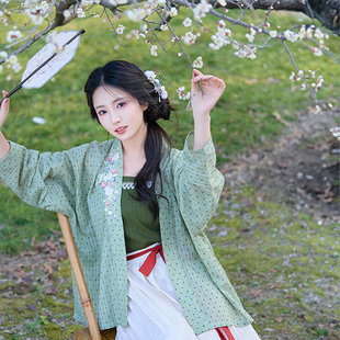 浆果莓莓 清水溪汉初汉服女装春款改良飞机袖松紧腰半裙多色可选