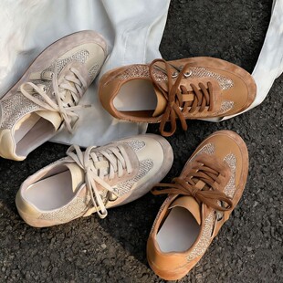 新款 百搭平底休闲透气阿甘鞋 德训鞋 小众设计时尚 女 运动鞋 2026春季