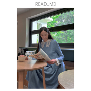 readme秋冬读我气质修身合体优雅大摆针织连衣裙B30213141