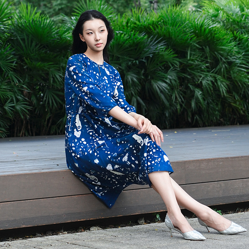 README慵懒印花莱赛尔亚麻混