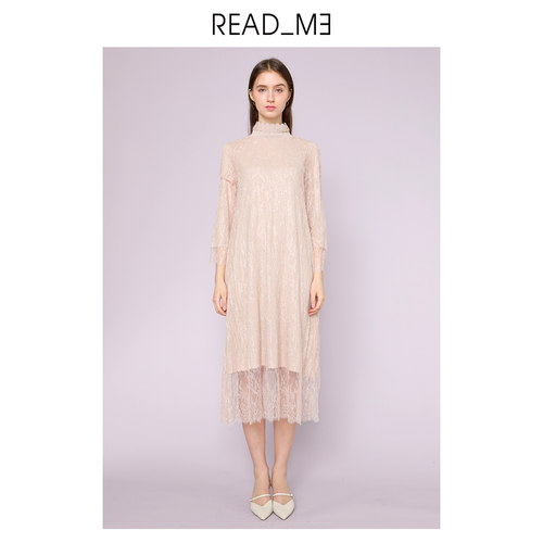 readme22蕾丝长款淑女连衣裙