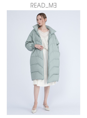 readme读我秋冬简约百搭立领中长面包服61402318