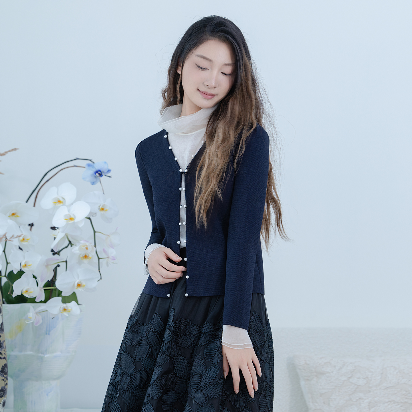 README读我开衫珍珠点缀