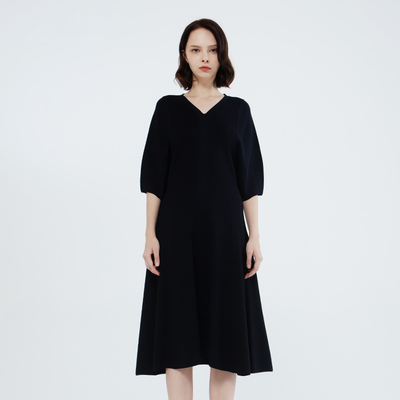 readme休闲修身醋纤连衣裙