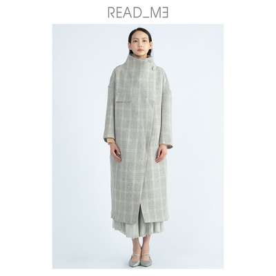 气质复古简约长款廓形大衣