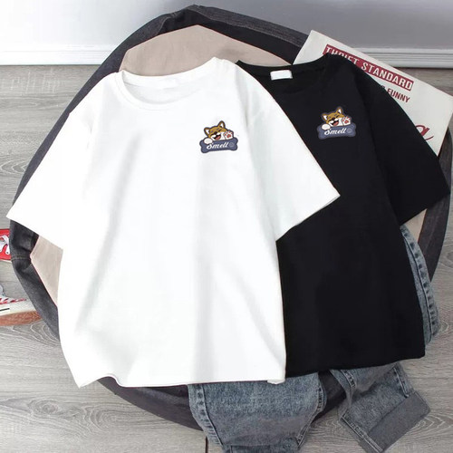 短袖白t恤男女同款纯棉盐系上衣