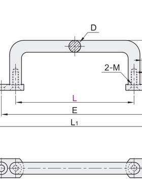 XAE38/39/40-L80/L100/L110/L120/L125/L160/L200 带板型拉手把手