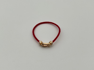 Fred斐登玫瑰金带钻手链