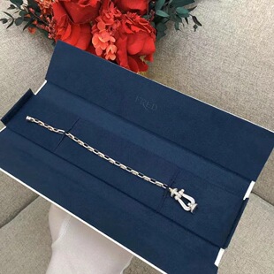 二手闲置全套FRED斐登18号白金马蹄infinie满钻马蹄大号手链