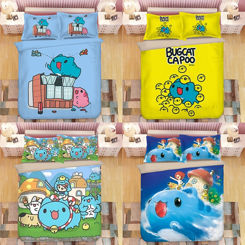 可爱猫猫虫咖波床单被套