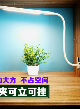 床头夹式寝室大学生led护眼简约儿童读书桌宿舍充插电长臂usb台灯