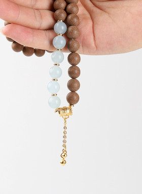 转运六字双生花合香珠叠戴手链新中式持久药香古法留香手串可批发