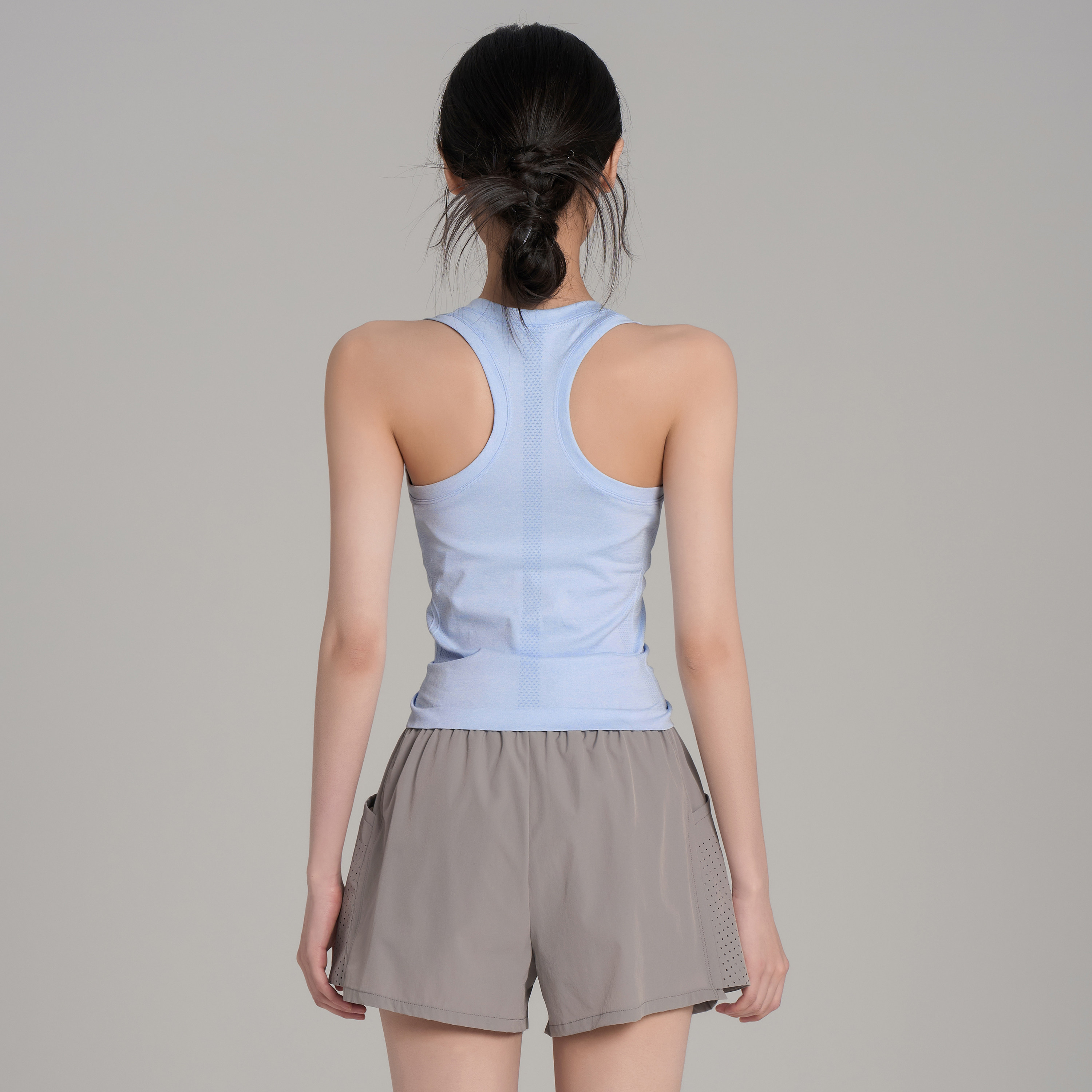 岚纹速干健身服瑜伽背心女吸汗跑步训练工字无袖普拉提运动上衣新