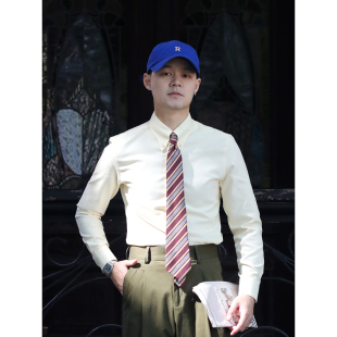 [多色]学院风纯棉牛津纺衬衫美式常春藤ivystyle修身尖领长袖衬衫