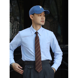 美式 衬衫 常春藤ivy 尖领长袖 style修身 学院风纯棉口袋牛津纺衬衫