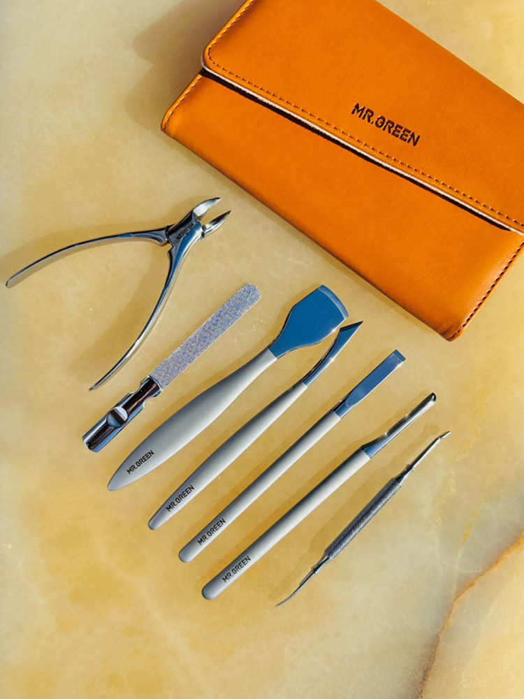 독일의 MR.GREEN 수입 스테인레스 스틸 스크레이퍼 네일 그루브 펜치 페디큐어 청소 관리 도구 세트
