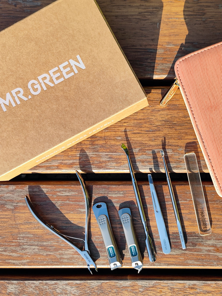 독일 MR.GREEN MR. GREEN 수입 SHANMENG 시리즈 매니큐어 및 개인 위생 손톱깎이 소녀 청소용 7종 세트