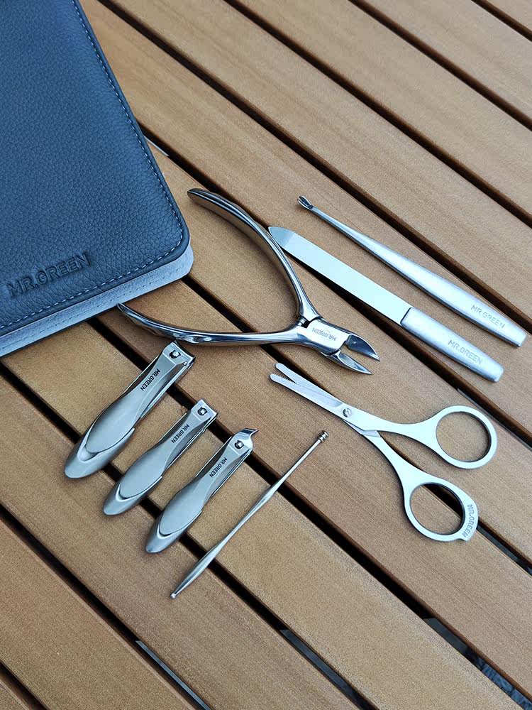 독일 MR.GREEN 비말 방지 손톱깎이 독수리 부리 펜치 가족 초상화 집 청소 가죽 8 종 세트