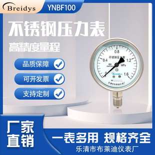 定制YBF100全不锈钢压力表耐酸碱耐腐蚀高温超高压M20 1.5