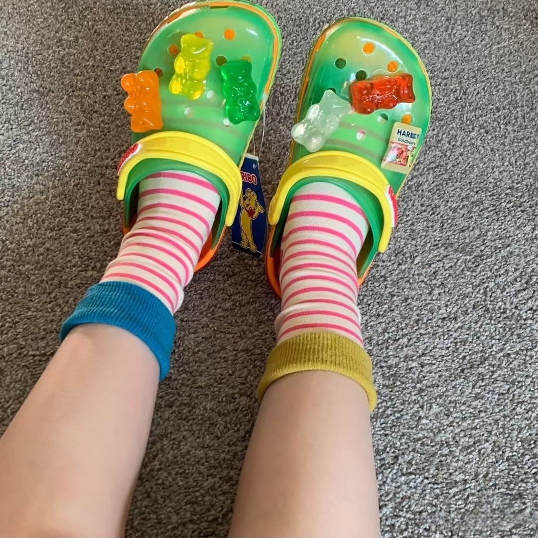 小熊软糖橡皮糖洞洞鞋2025夏季新款沙滩凉鞋防滑果冻包头平底拖鞋,女鞋,洞洞鞋,淘宝优惠券,粉丝福利购,淘宝优惠卷