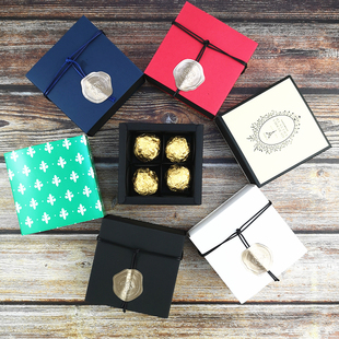 10个价4粒装抽屉式费列罗手工生巧克力盒子情人节喜糖饼干