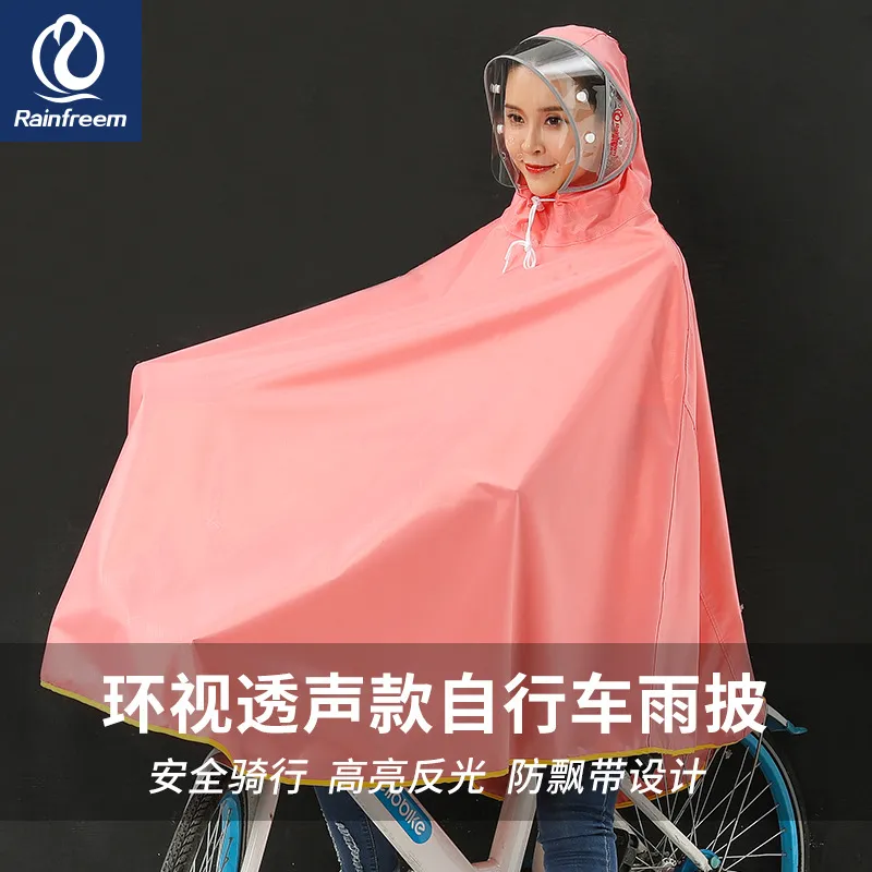 琴飞曼自行车雨衣女代驾雨衣骑行加厚防暴雨单人电瓶车雨披
