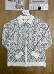 Casablanca Diamond Jacquard Embroidered Letter Knit Jacket