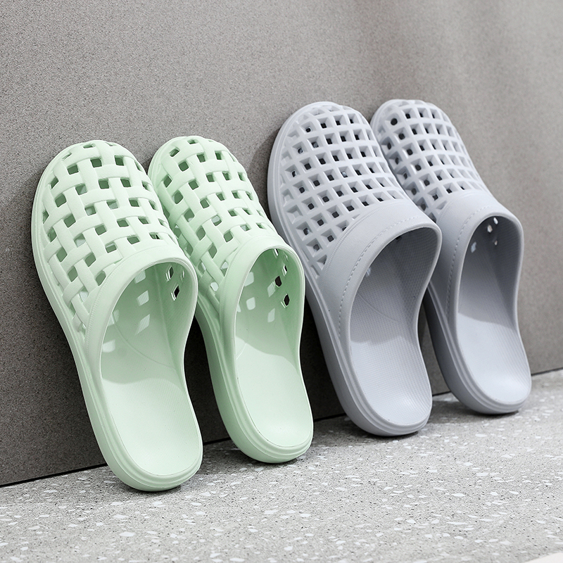 Mùa Hè Croc Giày Nữ Đế Mềm Dép Phòng Tắm Nhà Dép Đi Trong Nhà Nhà Nam Mùa Hè Rỗng Dép Cho Áo Khoác Ngoài