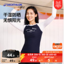 長褲 沖浪潛水服IVL4 防曬長袖 迪卡儂分體泳衣女士顯瘦泳衣溫泉套裝