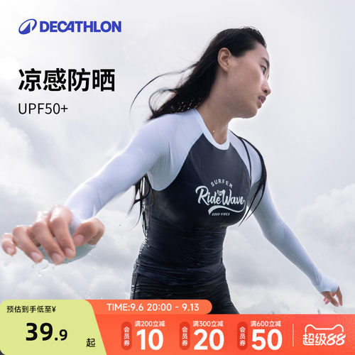 迪卡侬大码女士分体泳衣