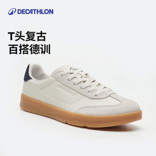 迪卡侬德训鞋女秋复古T头经典