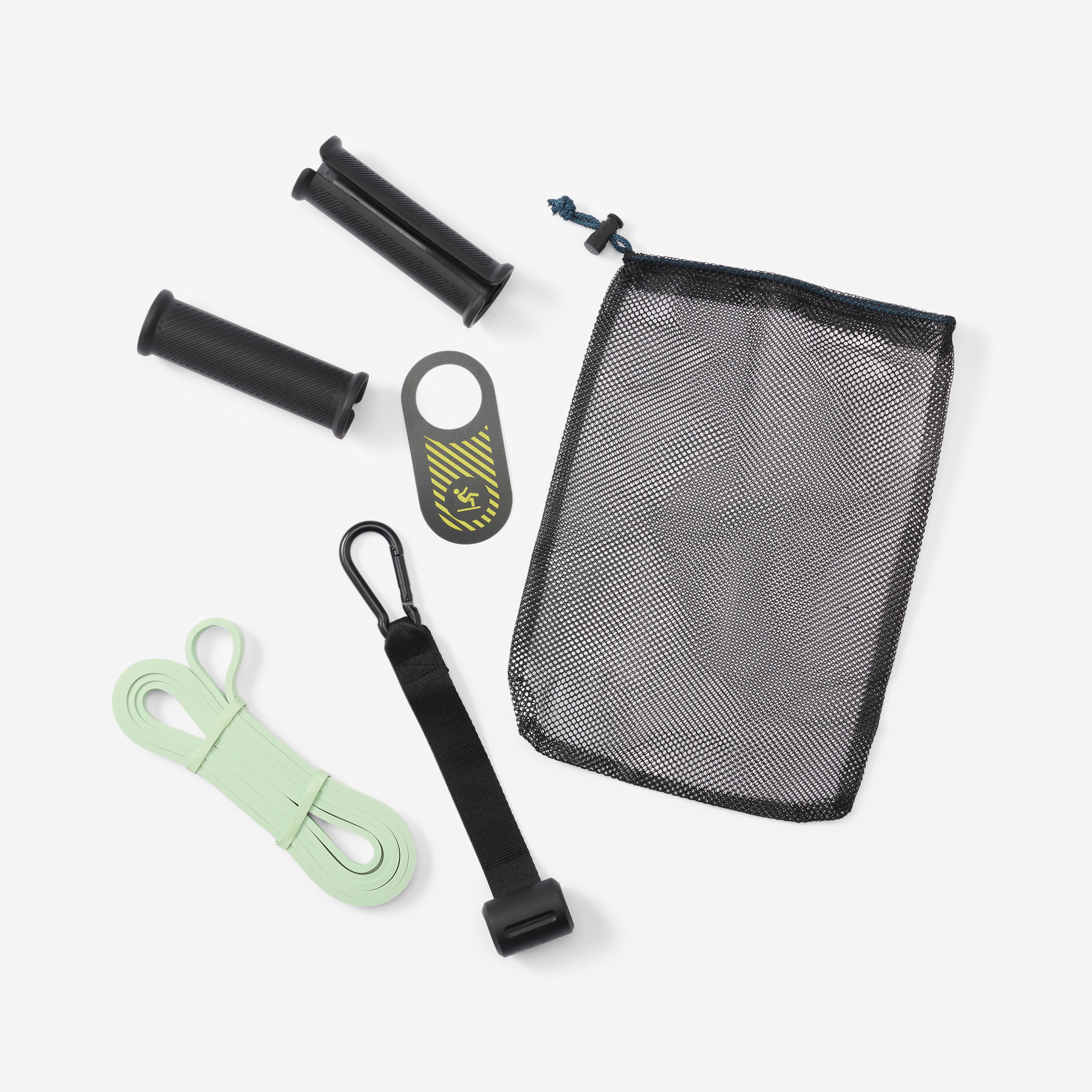 迪卡侬拉力绳拉力器10KG弹力带缓冲手柄门锚便携训练搭配附件ENY4