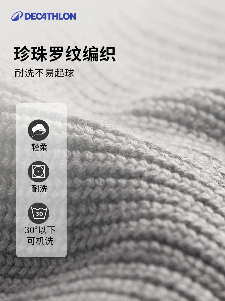 DECATHLON 스웨터 여성용 하프 지퍼 터틀넥 스웨터 따뜻한 풀오버 스포츠 긴팔 스웨터 SAG2