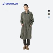 衬衫 女装 连衣裙休闲外套春秋ODTT 百搭长款 迪卡侬官方运动风衣薄款